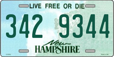 NH license plate 3429344