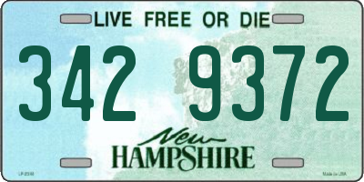 NH license plate 3429372