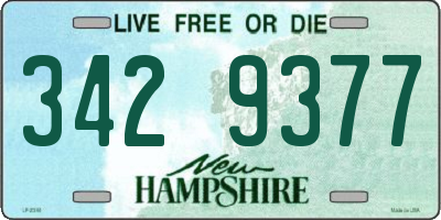 NH license plate 3429377