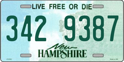 NH license plate 3429387
