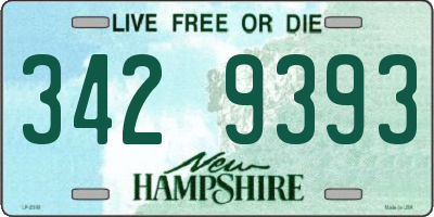NH license plate 3429393