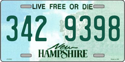 NH license plate 3429398