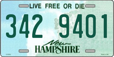 NH license plate 3429401