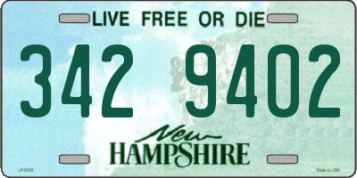 NH license plate 3429402