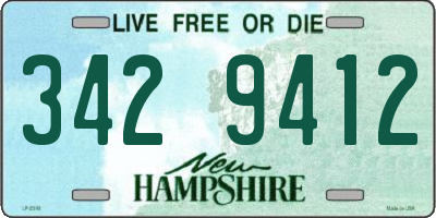 NH license plate 3429412