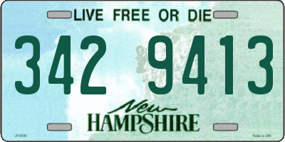 NH license plate 3429413