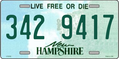 NH license plate 3429417