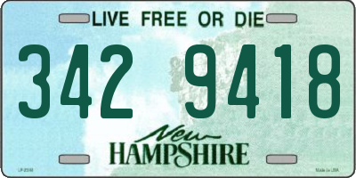 NH license plate 3429418