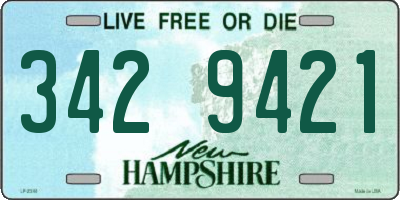 NH license plate 3429421