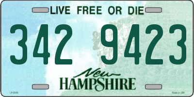 NH license plate 3429423