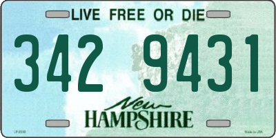 NH license plate 3429431