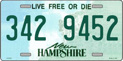 NH license plate 3429452