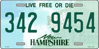 NH license plate 3429454