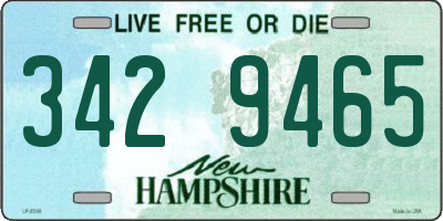 NH license plate 3429465