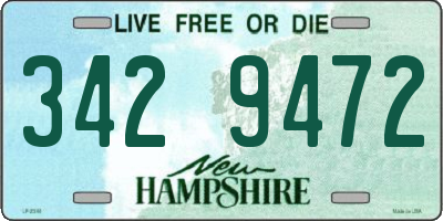 NH license plate 3429472