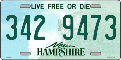NH license plate 3429473