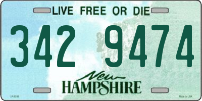 NH license plate 3429474