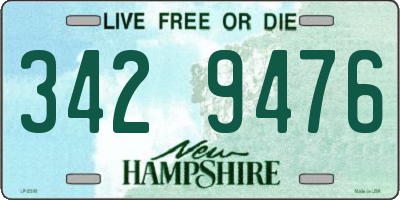 NH license plate 3429476