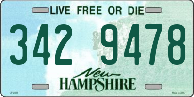 NH license plate 3429478