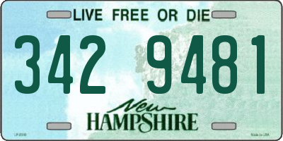 NH license plate 3429481