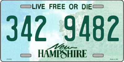 NH license plate 3429482