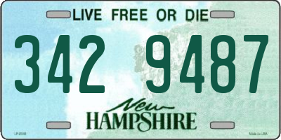 NH license plate 3429487