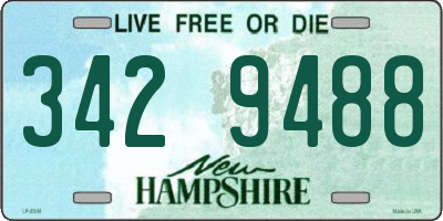 NH license plate 3429488
