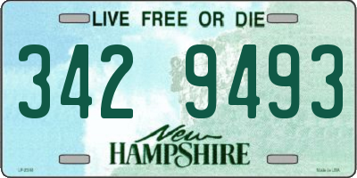 NH license plate 3429493