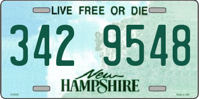NH license plate 3429548