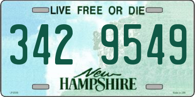 NH license plate 3429549
