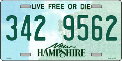 NH license plate 3429562