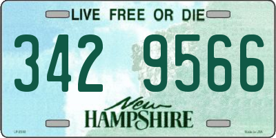NH license plate 3429566