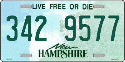 NH license plate 3429577