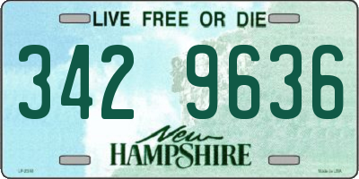 NH license plate 3429636