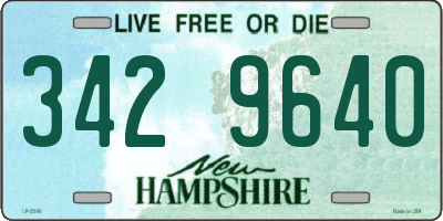 NH license plate 3429640