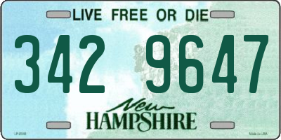 NH license plate 3429647