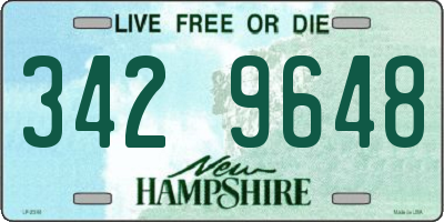 NH license plate 3429648