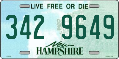 NH license plate 3429649