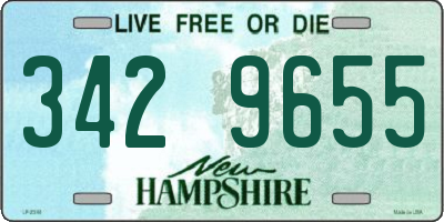 NH license plate 3429655