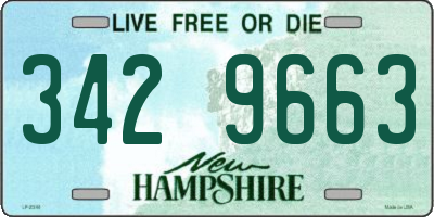 NH license plate 3429663