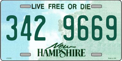 NH license plate 3429669