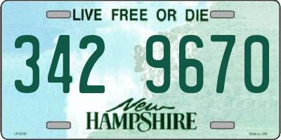 NH license plate 3429670