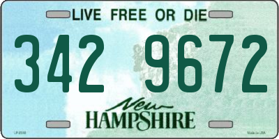NH license plate 3429672