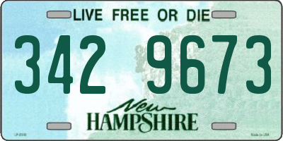 NH license plate 3429673