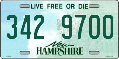 NH license plate 3429700