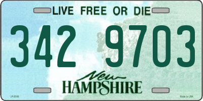 NH license plate 3429703