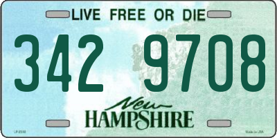 NH license plate 3429708