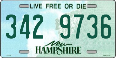 NH license plate 3429736