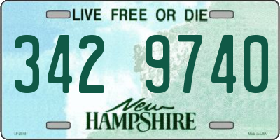 NH license plate 3429740