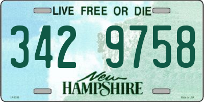 NH license plate 3429758